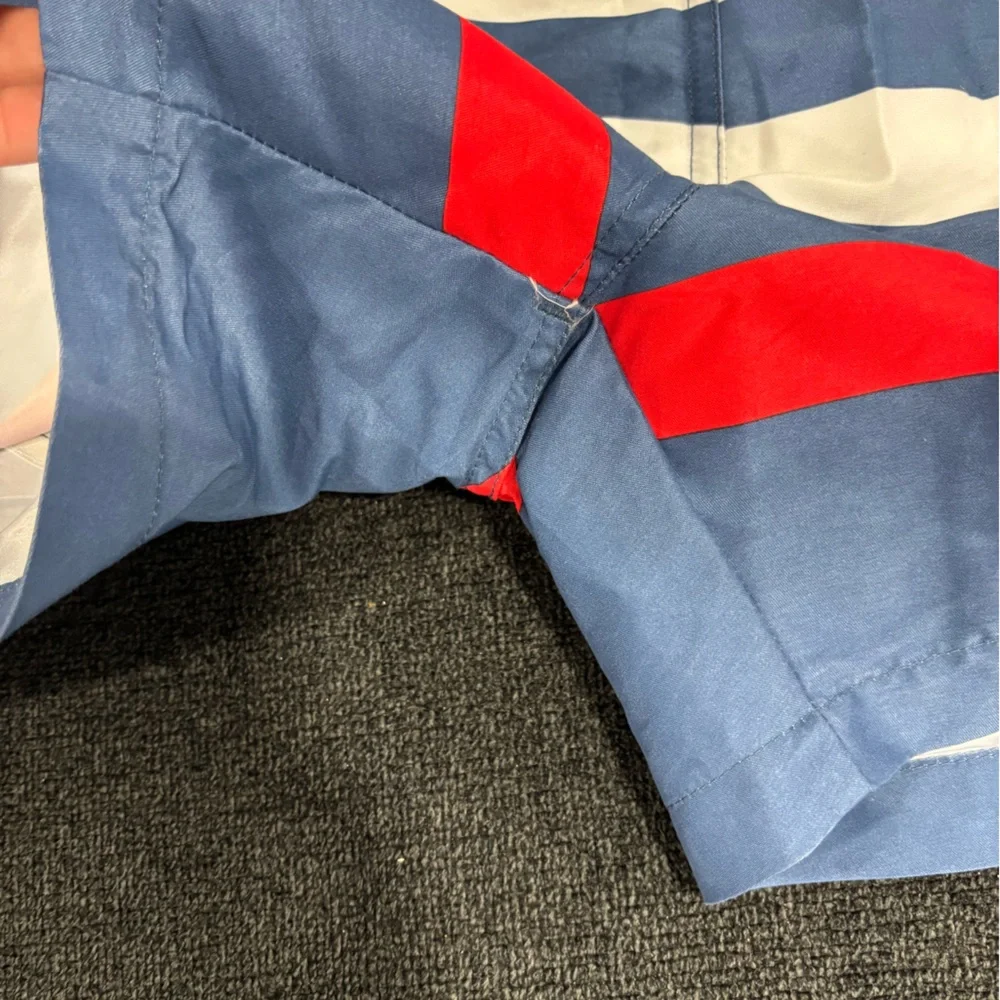 Chubbies Men's Striped Swim Trunks Shorts Medium Mesh Liner Blue Red Green White